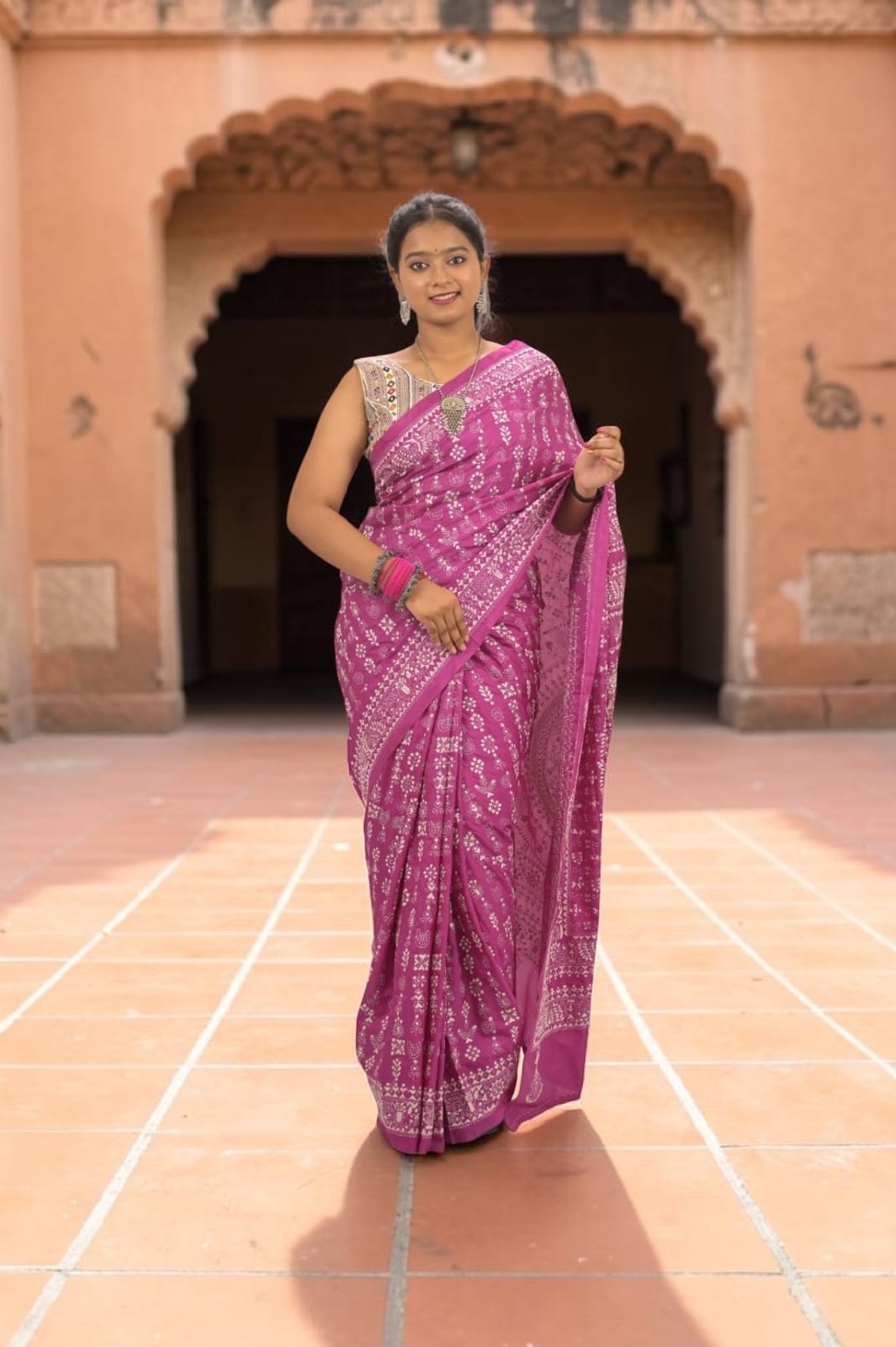 Katha Stitch Madhubani Pattern